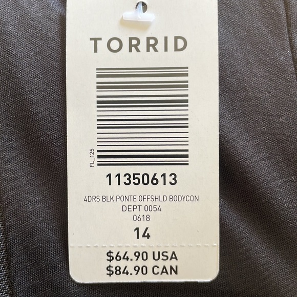 Brand New Black Asymmetrical formal dress from Torrid. - Picture 5 of 5